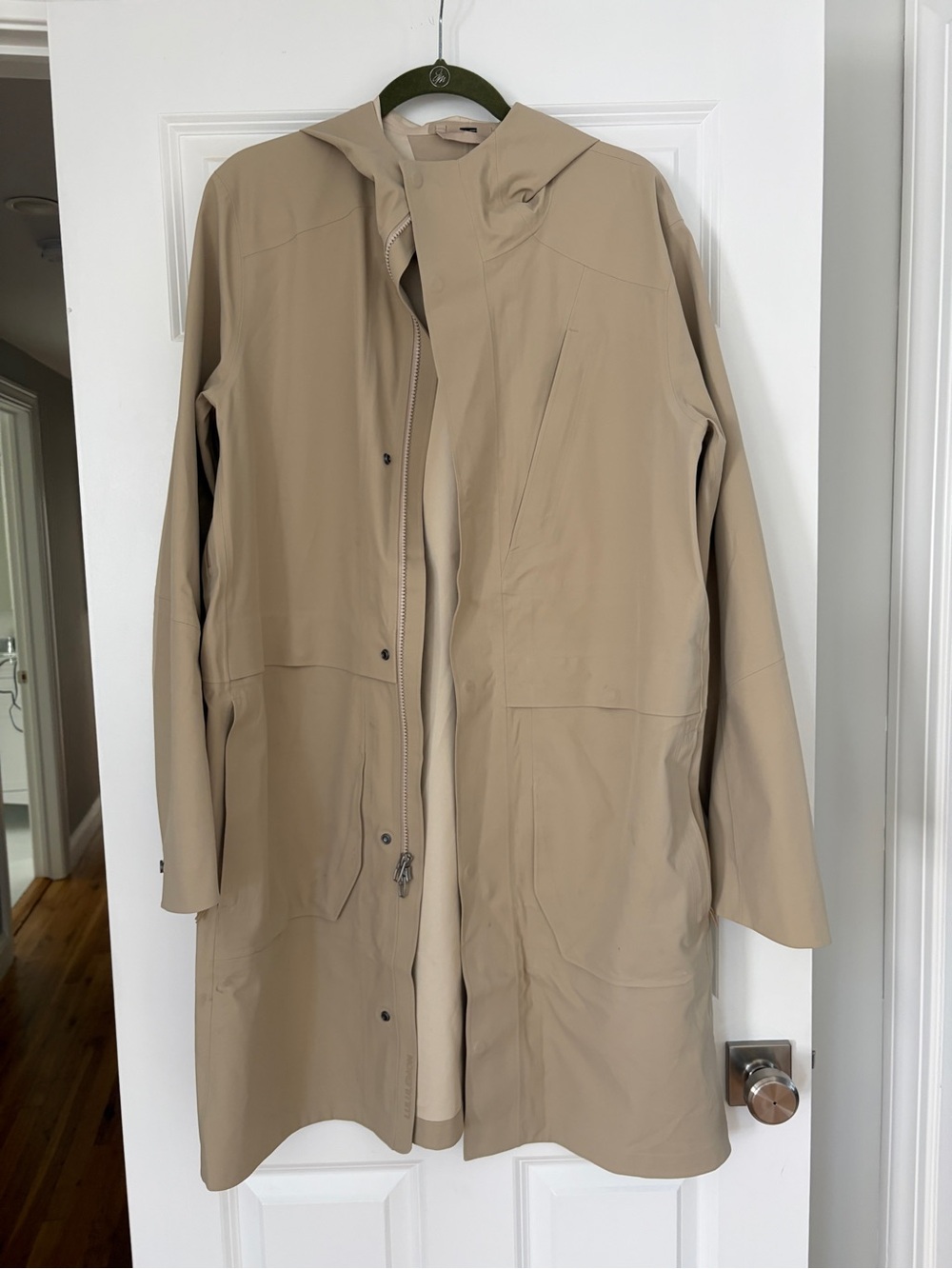 lululemon athletica Lightweight Hooded Trench Coat in Tan